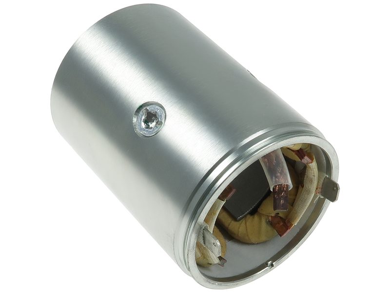 Starter motor housing with field winding
