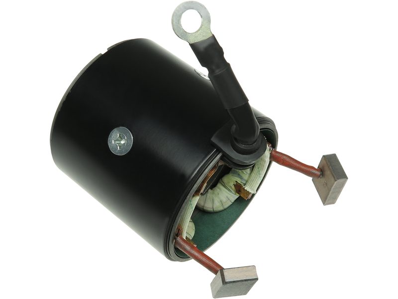 Starter motor housing with field winding