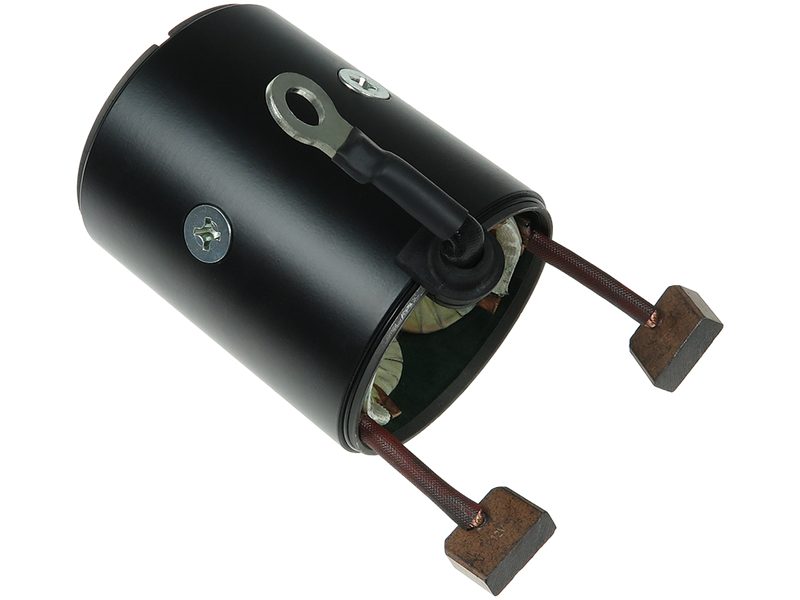 Starter motor housing with field winding