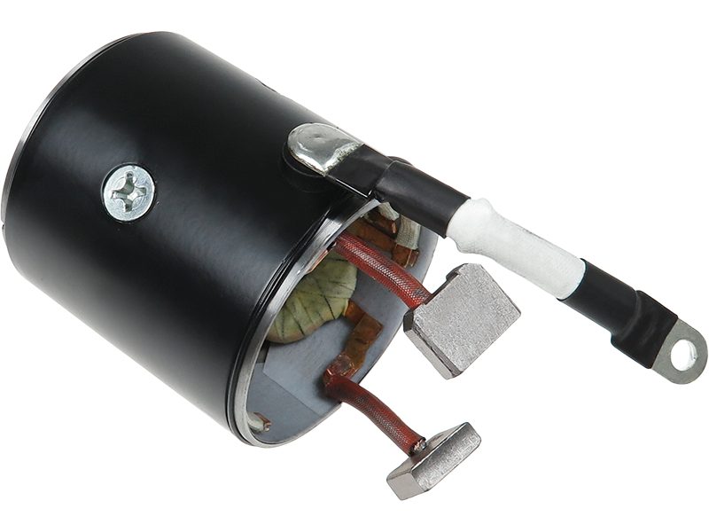 Starter motor housing with field winding