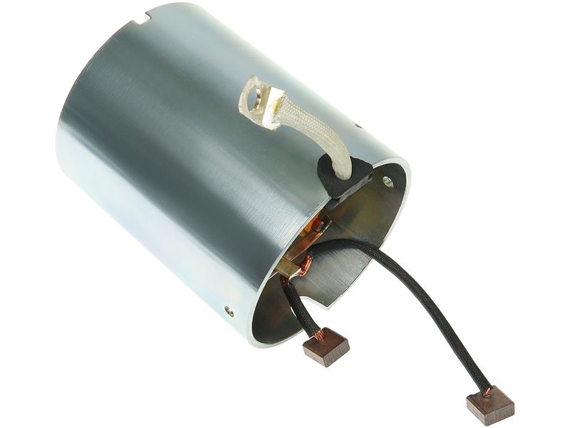 Starter motor housing with field winding
