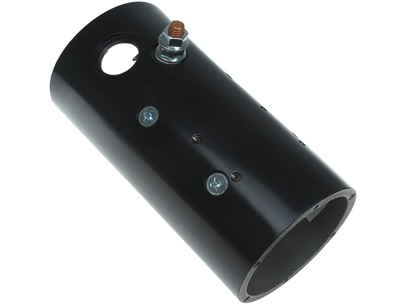 Starter motor housing with field winding