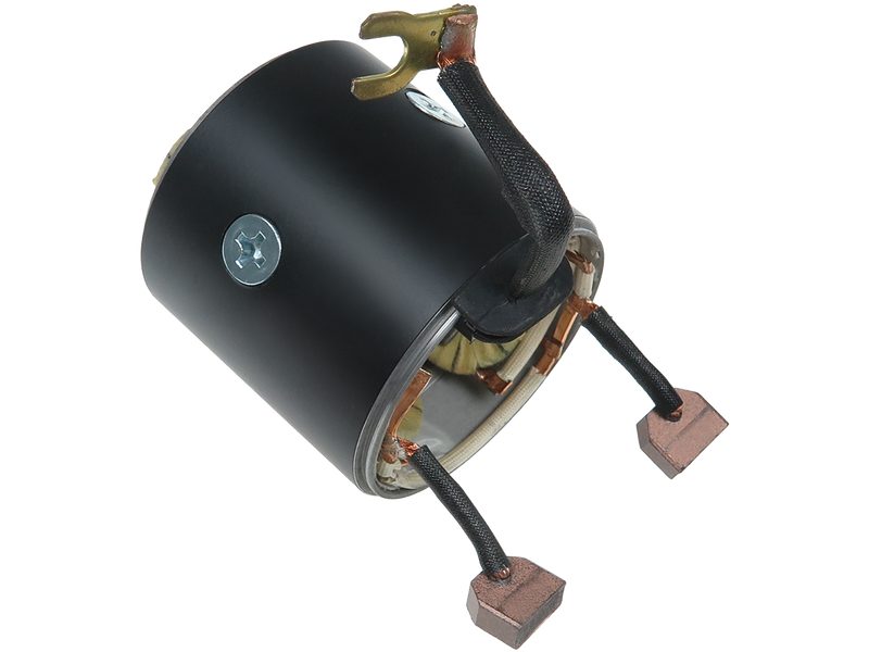 Starter motor housing with field winding