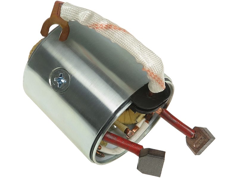 Starter motor housing with field winding