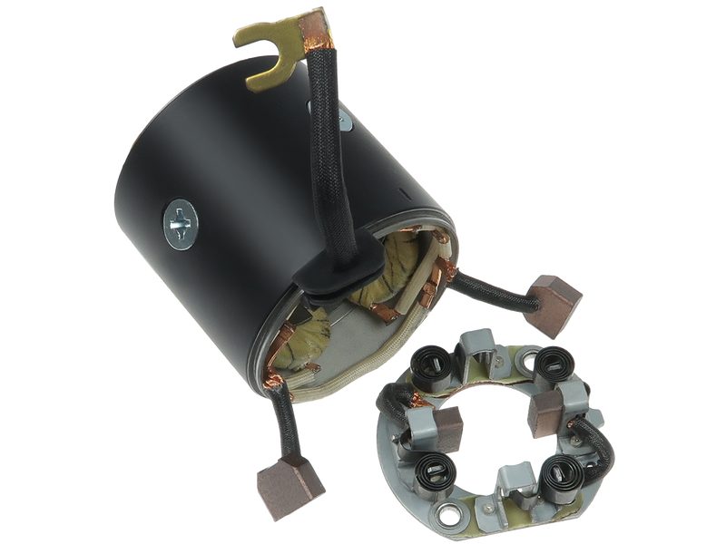Starter motor brush holder