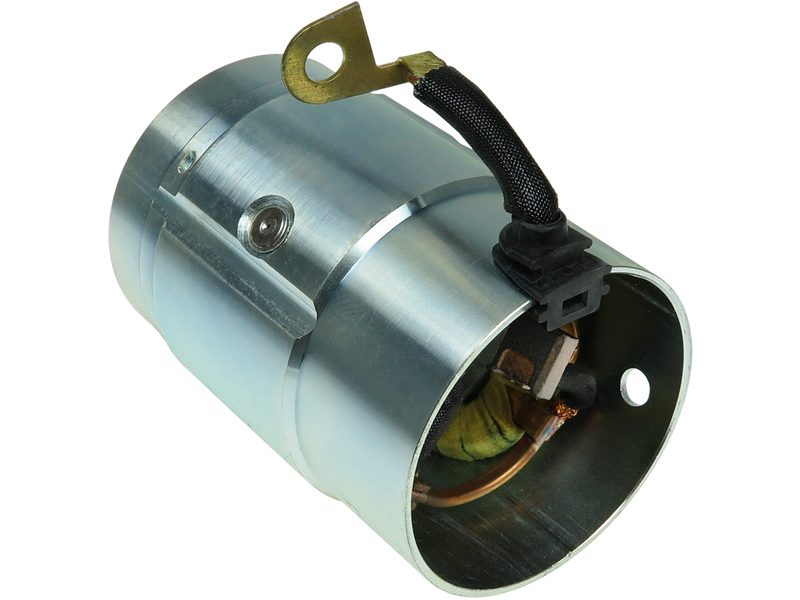 Starter motor housing with field winding