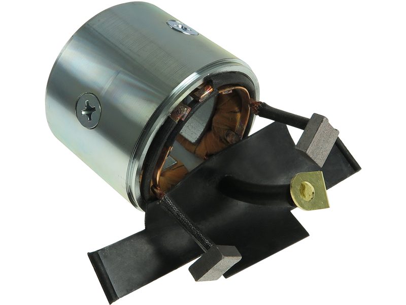 Starter motor housing with field winding