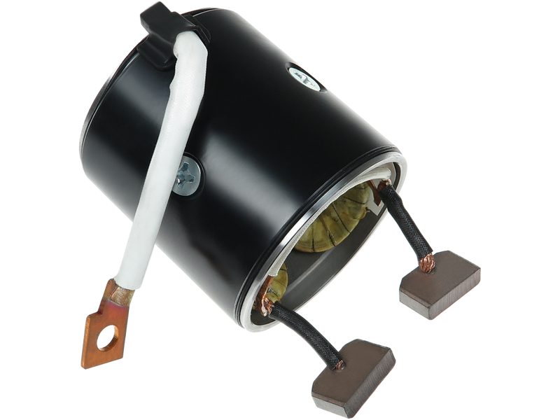 Starter motor housing with field winding
