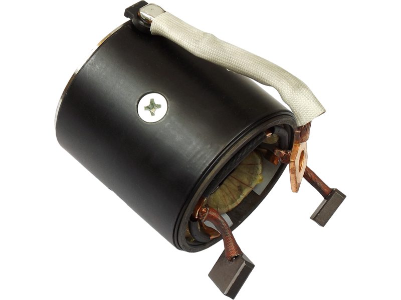 Starter motor housing with field winding