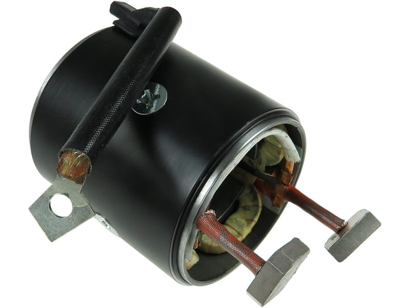 Starter motor housing with field winding