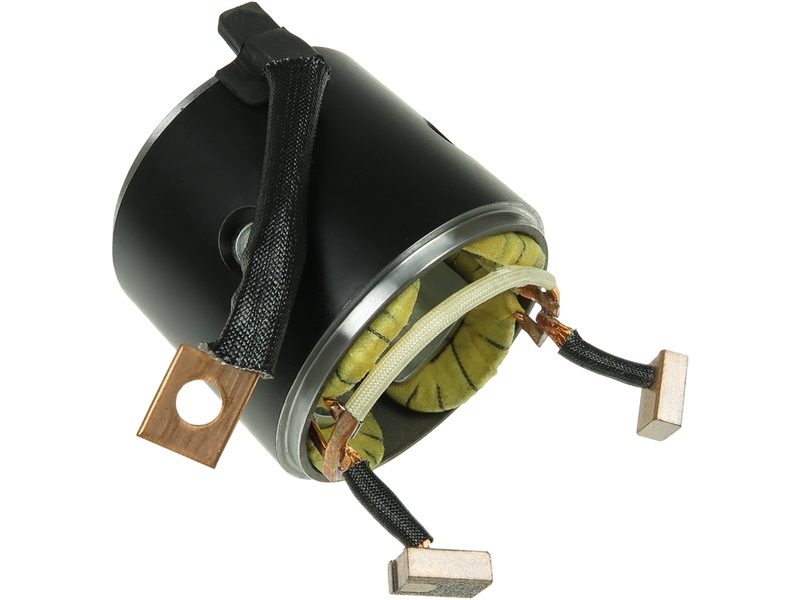 Starter motor housing with field winding