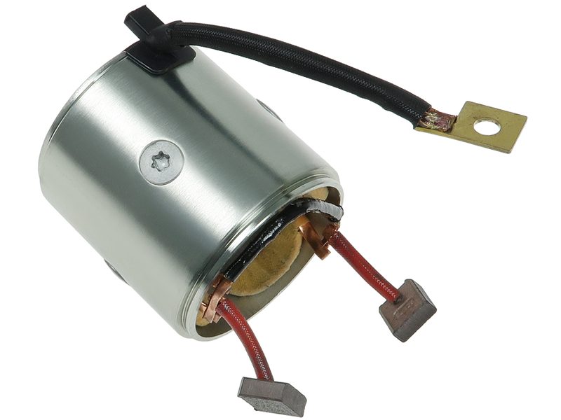 Starter motor housing with field winding