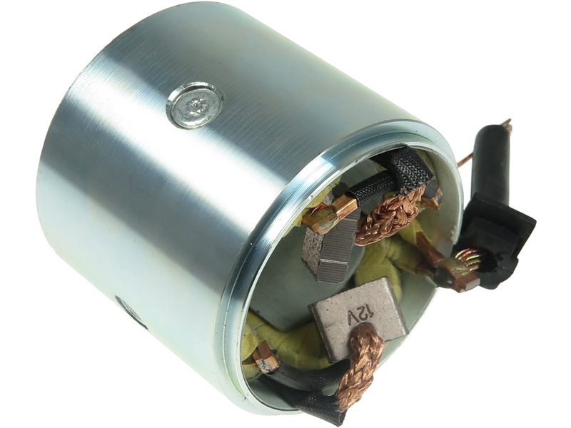 Starter motor housing with field winding