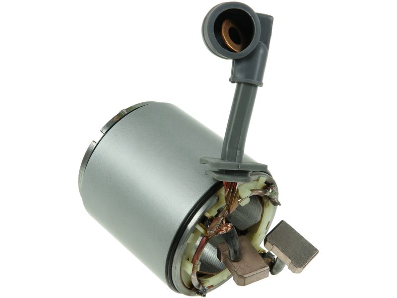 Starter motor housing with field winding