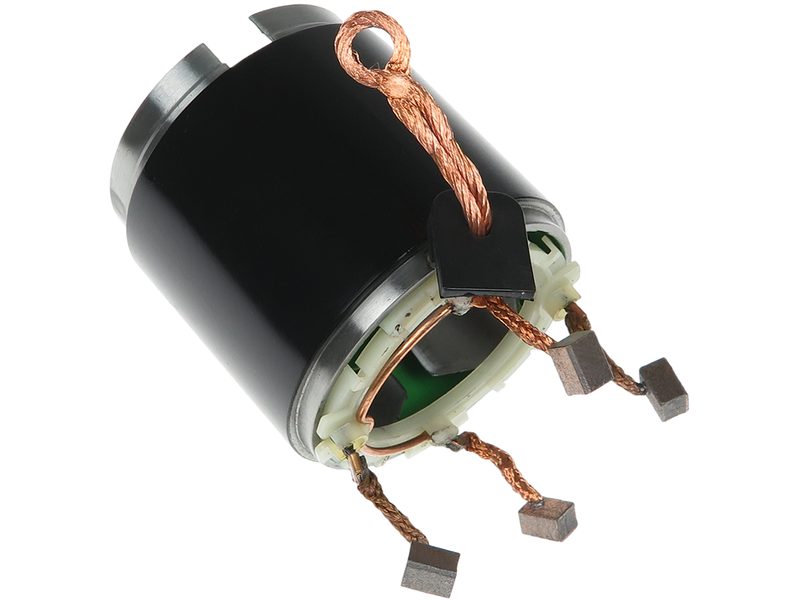 Starter motor housing with field winding