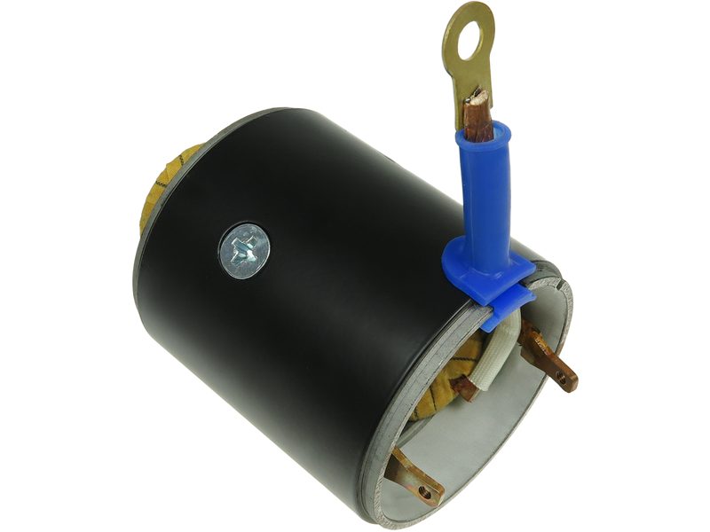 Starter motor housing with field winding