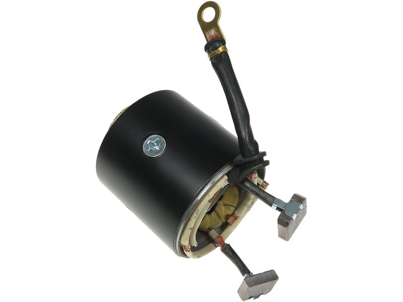 Starter motor housing with field winding