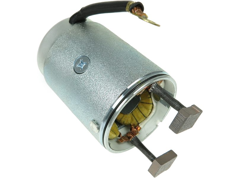 Starter motor housing with field winding