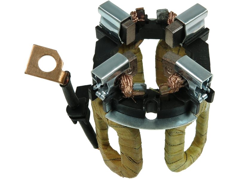 Starter motor brush holder