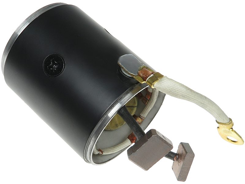 Starter motor housing with field winding