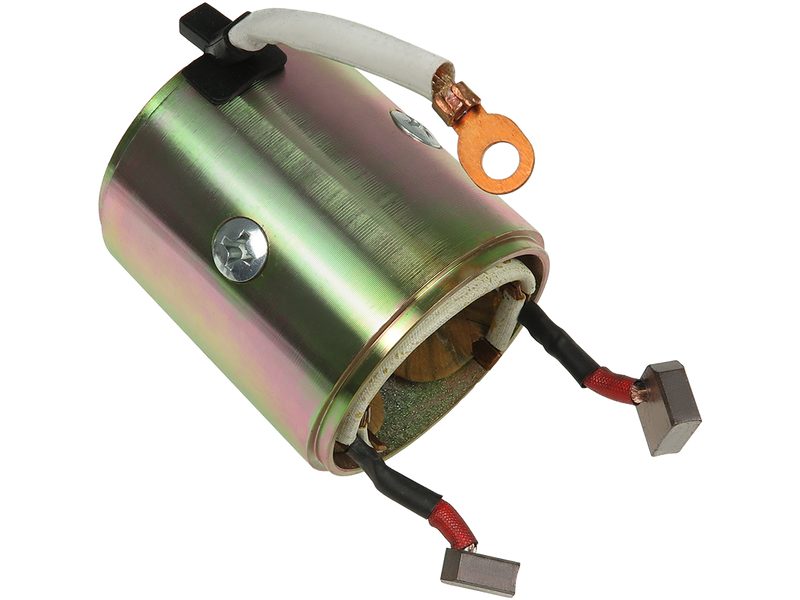 Starter motor housing with field winding