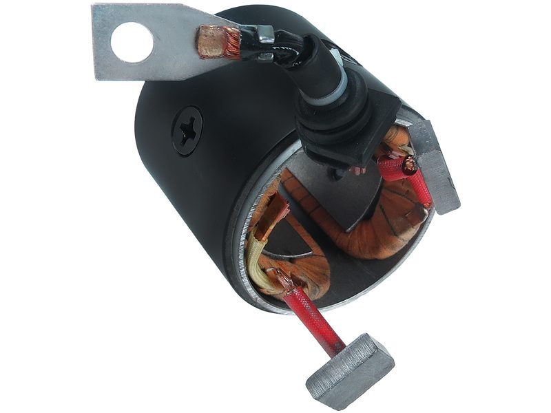 Starter motor housing with field winding