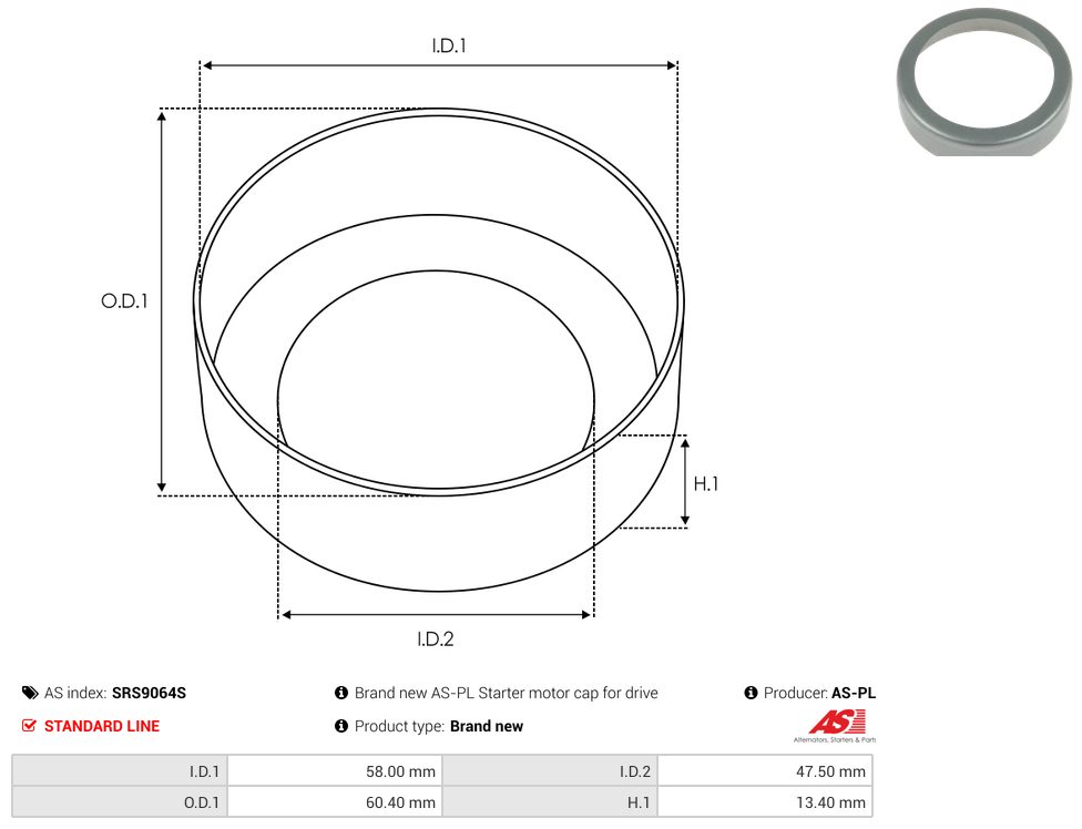 Starter motor pinion insert