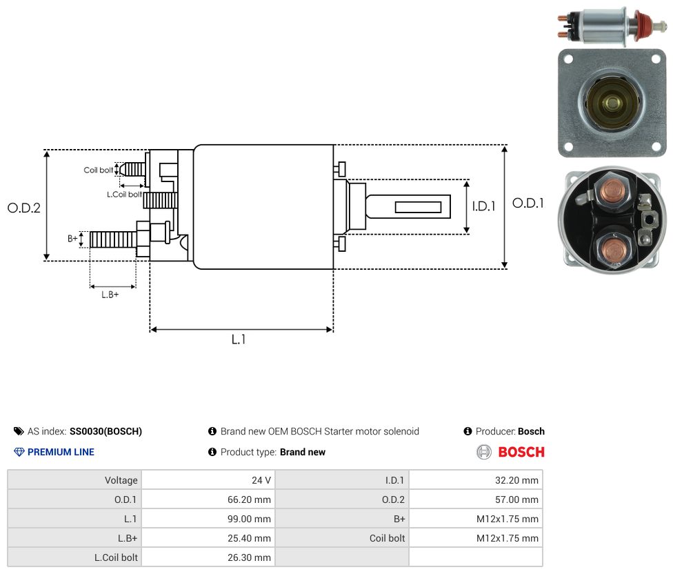 Starter motor solenoid switch