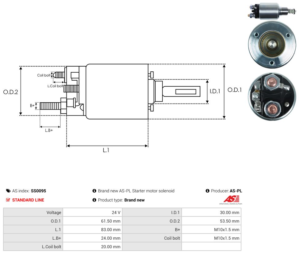 Starter motor solenoid switch