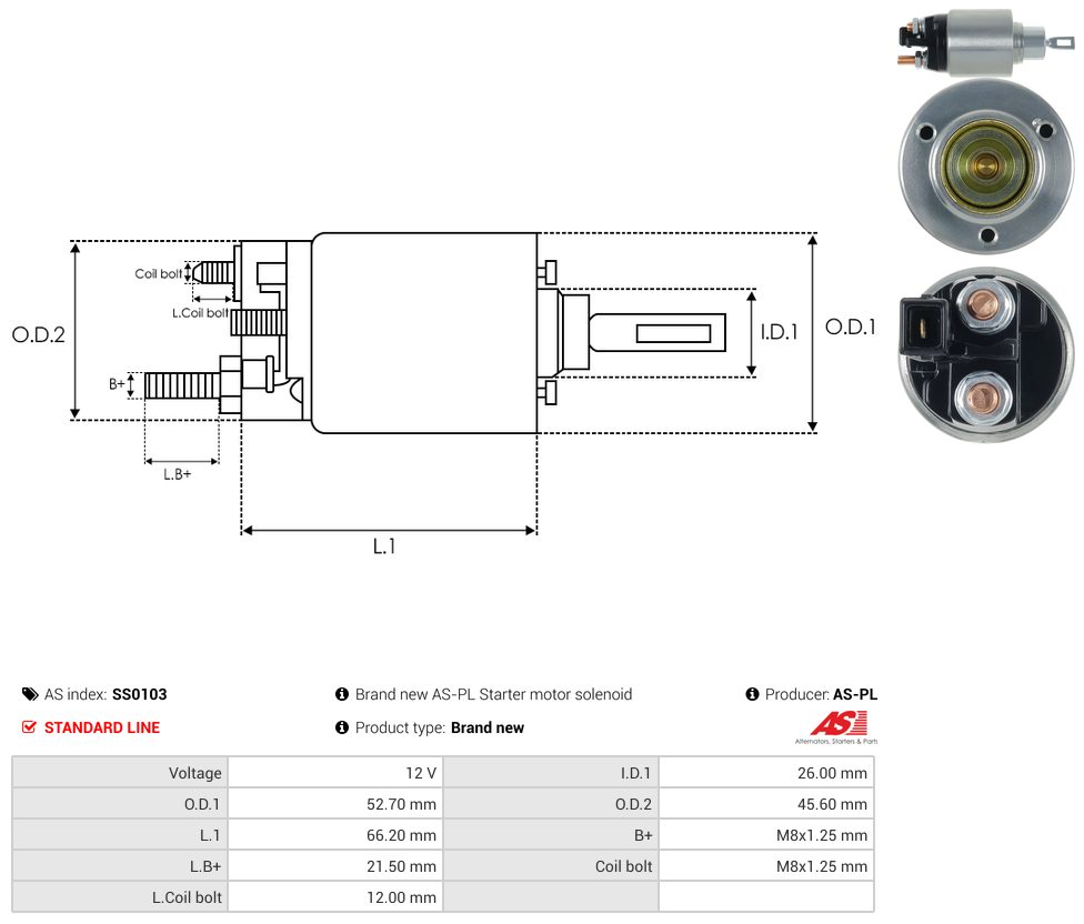 Starter motor solenoid switch