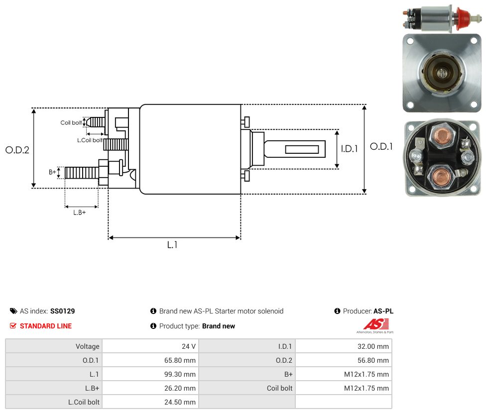 Starter motor solenoid switch