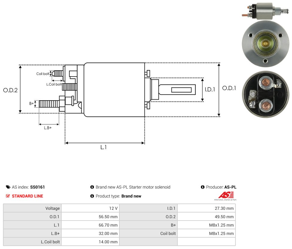 Starter motor solenoid switch