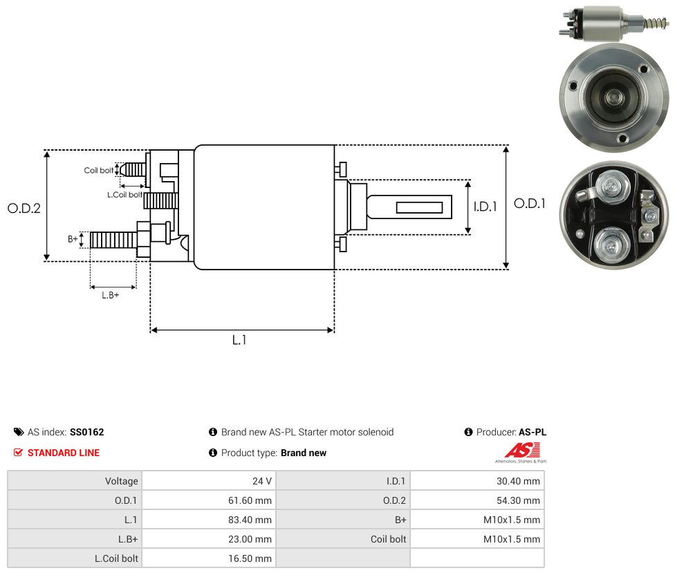 Starter motor solenoid switch