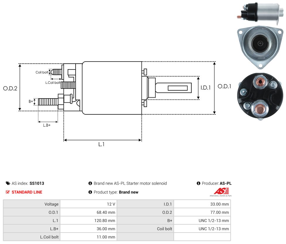 Starter motor solenoid switch