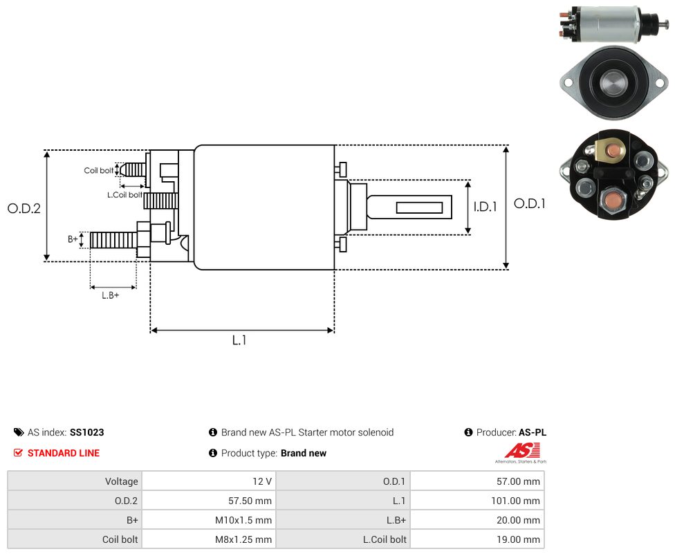 Starter motor solenoid switch