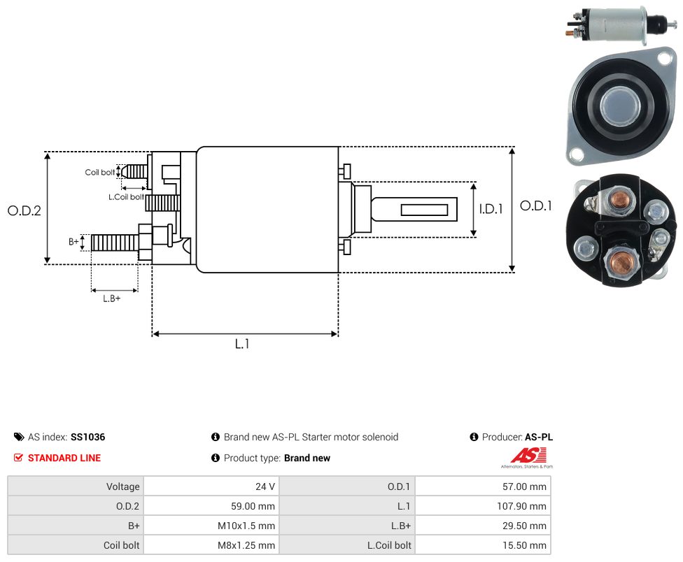 Starter motor solenoid switch