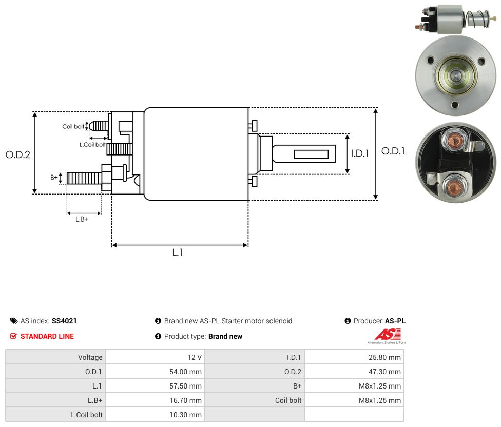 Starter motor solenoid switch