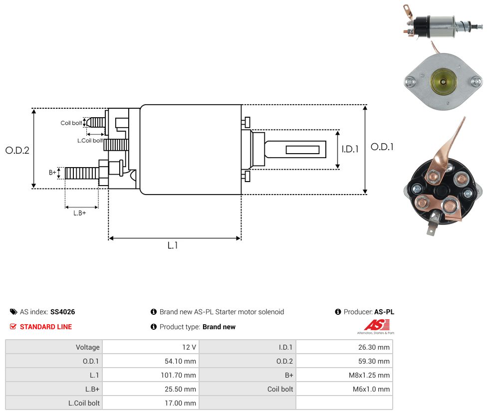 Starter motor solenoid switch