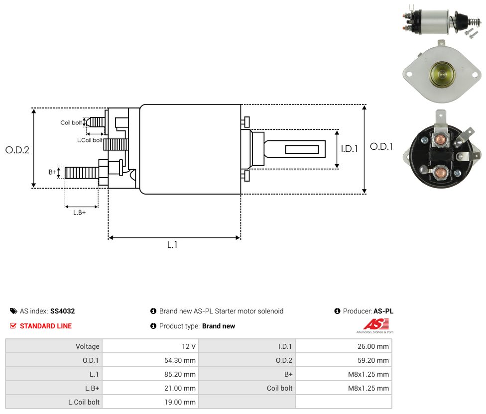 Starter motor solenoid switch