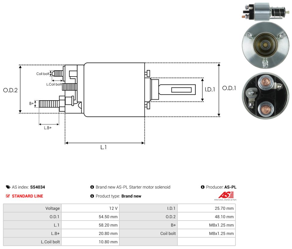 Starter motor solenoid switch