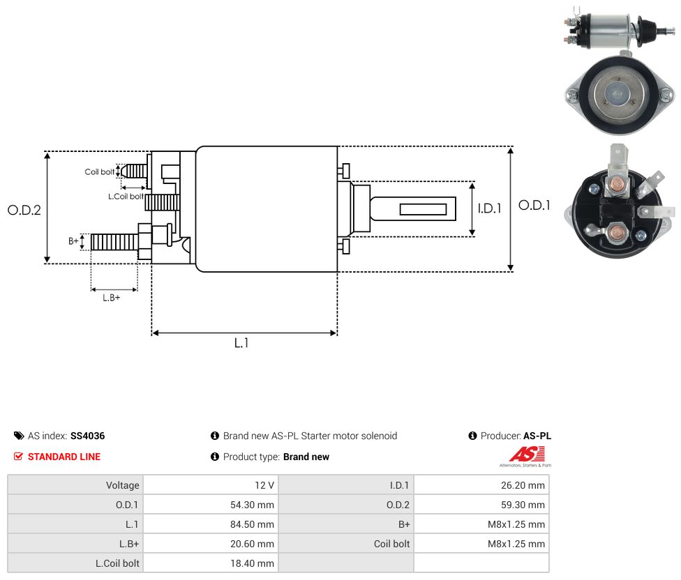 Starter motor solenoid switch