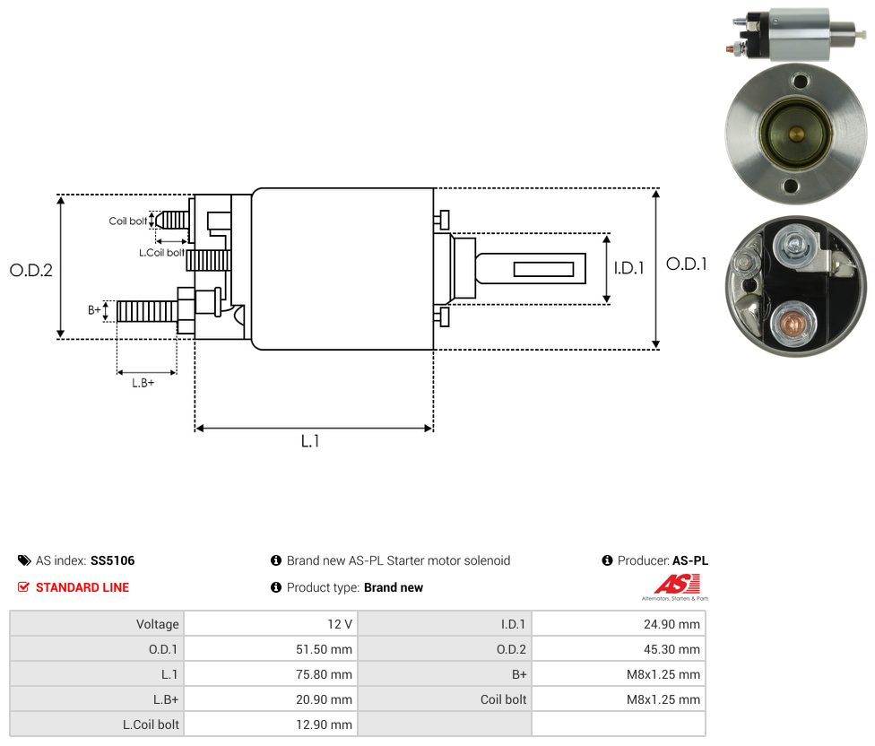 Starter motor solenoid switch