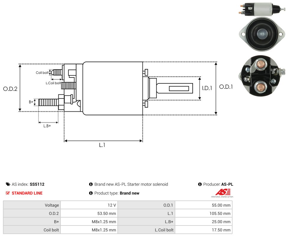 Starter motor solenoid switch