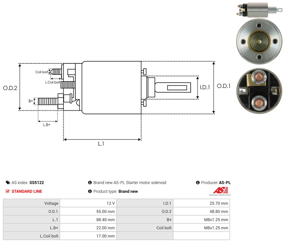 Starter motor solenoid switch