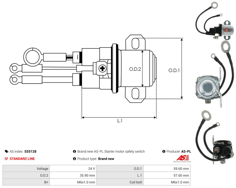 Starter motor relay