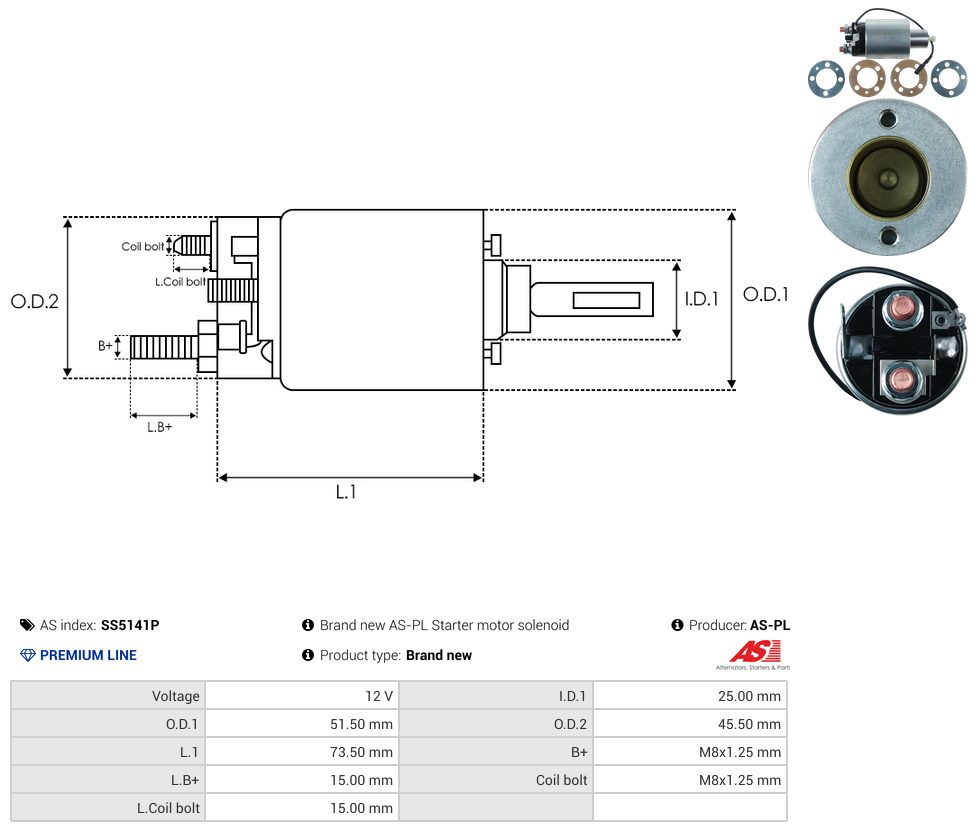 Starter motor solenoid switch