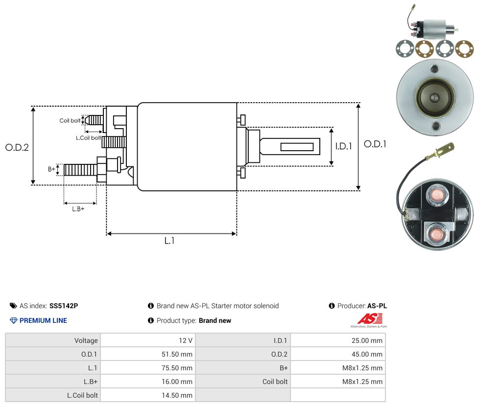 Starter motor solenoid switch
