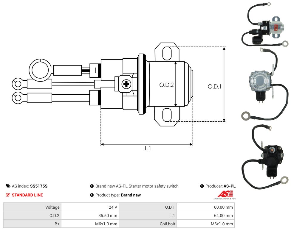 Starter motor relay