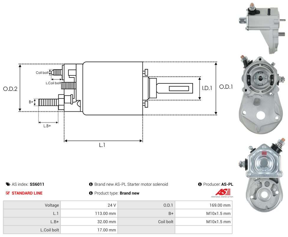 Starter motor solenoid switch