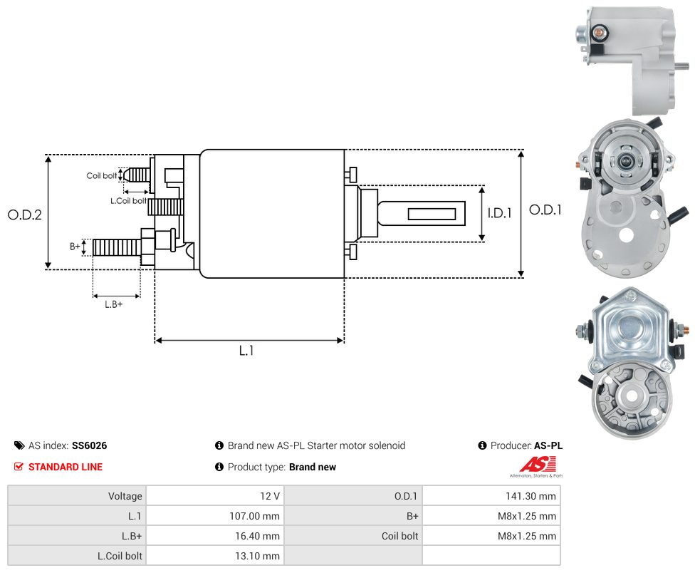 Starter motor solenoid switch
